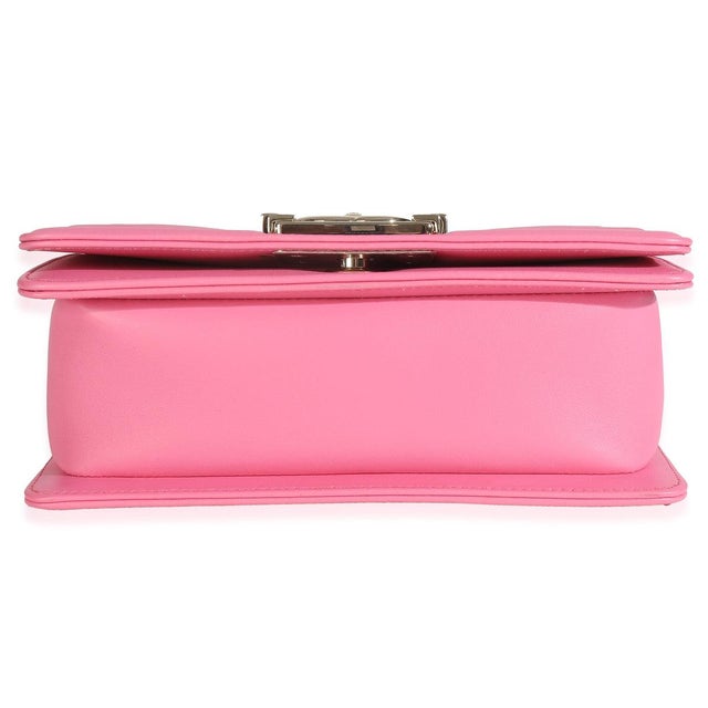 2010s Pink Lambskin Lizard Small Boy Bag For Sale - Image 5 of 8