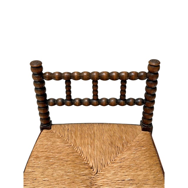 Wood Dutch Jacobean Style Hand-Crafted Beech Bobbin Stool, 1900s For Sale - Image 7 of 9