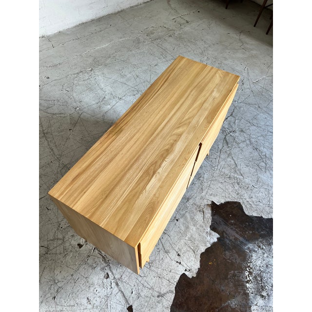 Newly Refinished Mid Century Blonde Dresser For Sale - Image 4 of 4