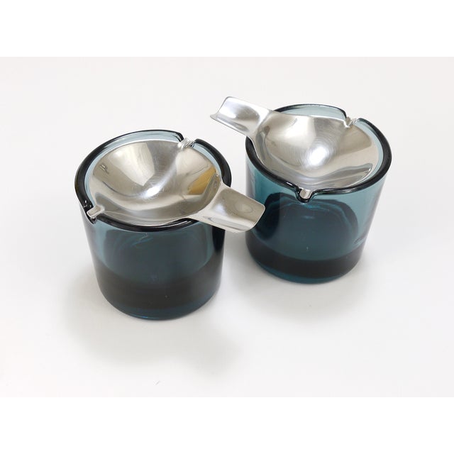 Blue Mid-Century Tourmaline Bauhaus Ashtray from WMF Germany, 1960s For Sale - Image 8 of 18