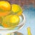 1980s Banana and Citrus Still Life on Turquoise Ground - Maurine Manaro, C. 1983 For Sale - Image 5 of 10