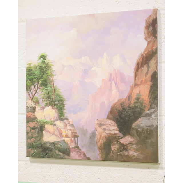 Impressionist Moody Vintage Oil Painting For Sale - Image 3 of 7