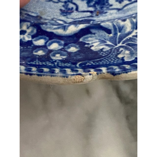 Staffordshire Blue and White Plates - Set of 3 For Sale - Image 10 of 11