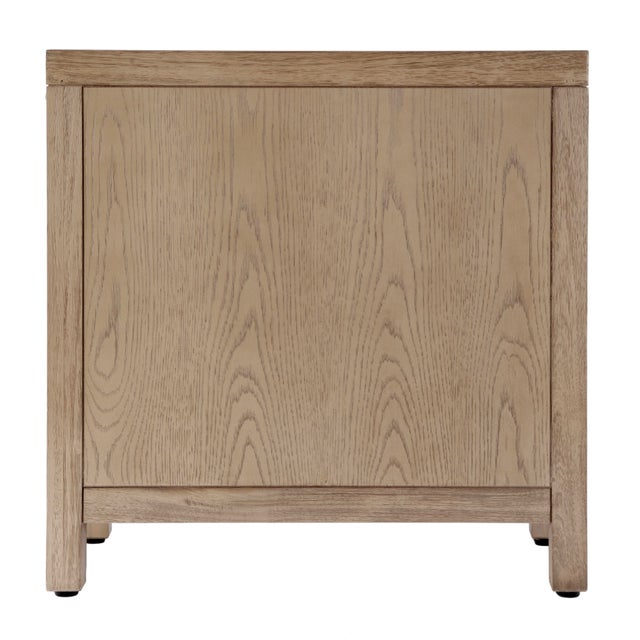 Nora 12 in. W Rectangular Wood 1 Door Narrow End Table with Pull-Out Tray, Light Oak For Sale In Chicago - Image 6 of 10