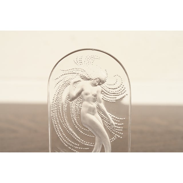 Glass Lalique "Naiade" Art Deco Crystal Ring Dish For Sale - Image 7 of 13