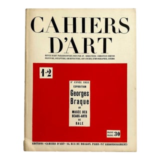 Cahiers D’Art 1933 1-2 Issue (Special Edition on Georges Braque) For Sale