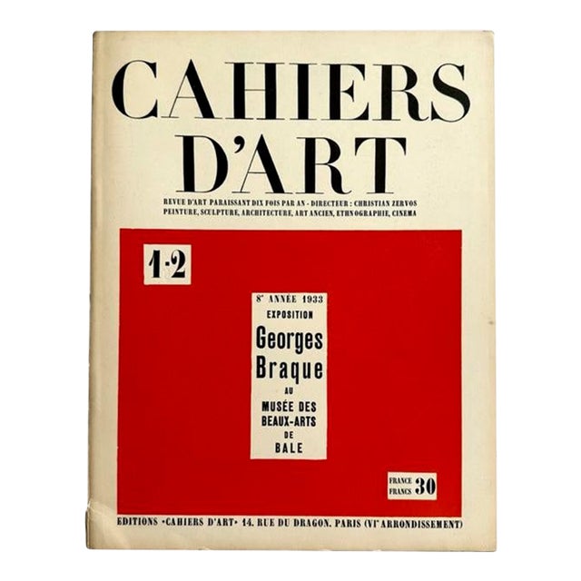 Cahiers D’Art 1933 1-2 Issue (Special Edition on Georges Braque) For Sale