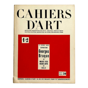 Cahiers D’Art 1933 1-2 Issue (Special Edition on Georges Braque)