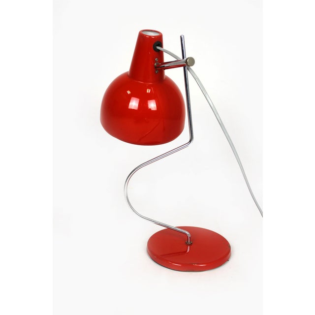 Mid-Century Red Desk Lamp from Lidokov, Former Czechoslovakia, 1960s For Sale - Image 13 of 18