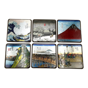 Japanese Ukiyoe Woodblock Print Collectable Coasters