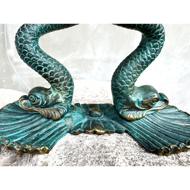 Italian Sculptural Bronze Fish Candlesticks, 1950s, Set of 2 For Sale - Image 14 of 14