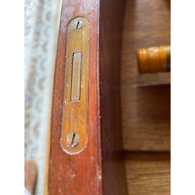 Antique Mahogany Serpentine Chest of Drawers With Satinwood Inlay For Sale - Image 4 of 10
