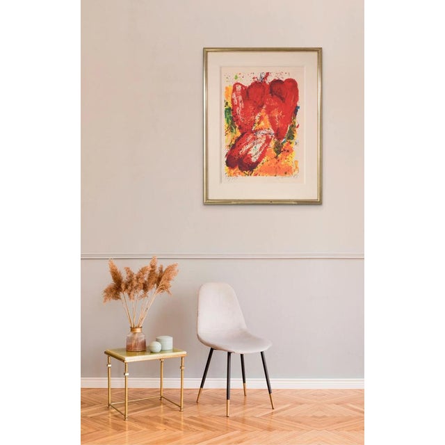 Jan Cremer, Three Tulips Nr.II, 1992, Ink on Paper For Sale - Image 3 of 13