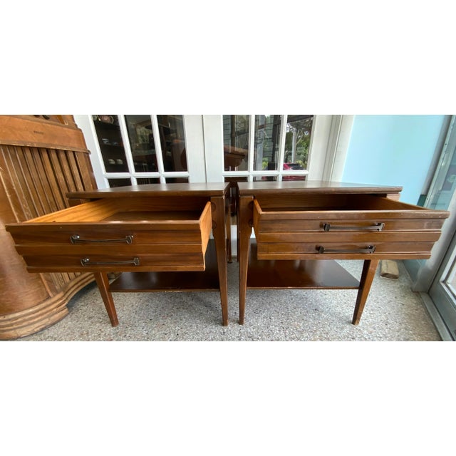 Mid 20th Century Mersman Mid Century Single Drawer End Tables a Pair