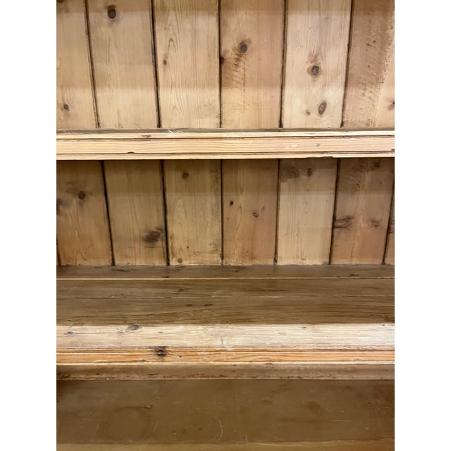 Victorian Pine Kitchen Hutch With Glass Knobs | Chairish