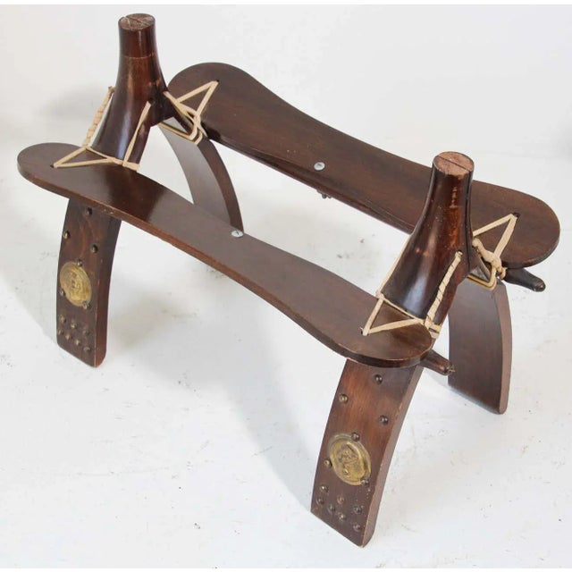 1960s Egyptian Camel Saddle Stool For Sale - Image 10 of 13