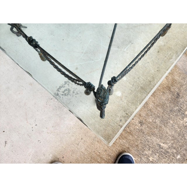 Vintage Patinated Seahorse & Starfish Coffee Table For Sale - Image 9 of 10