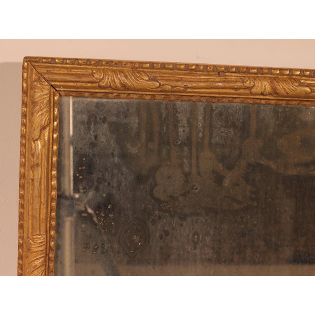 Louis XVI Mirror in Carved and Gilded Wood For Sale - Image 4 of 5