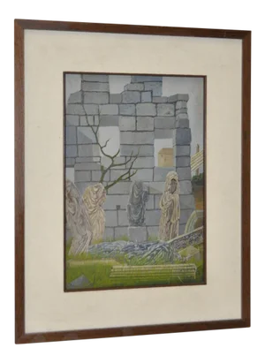 Vintage Surreal Oil Painting on Canvas