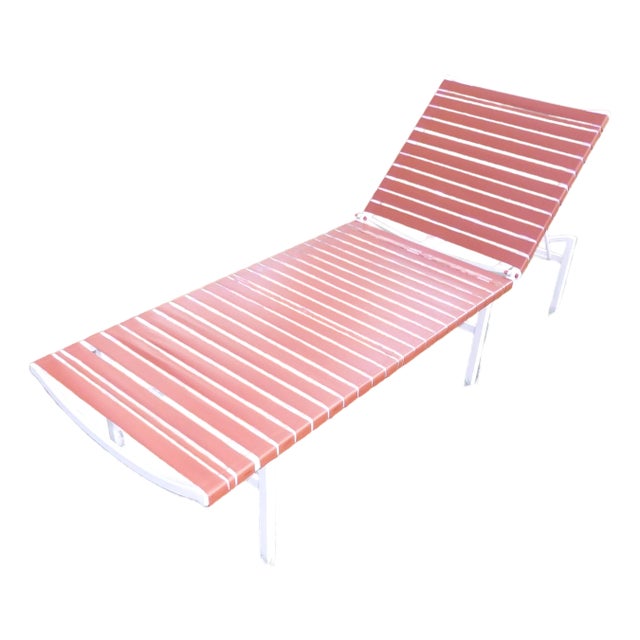 Vintage Brown Jordan Regent II Chaise Lounge | Mid-Century Modern Aluminum Patio Recliner For Sale