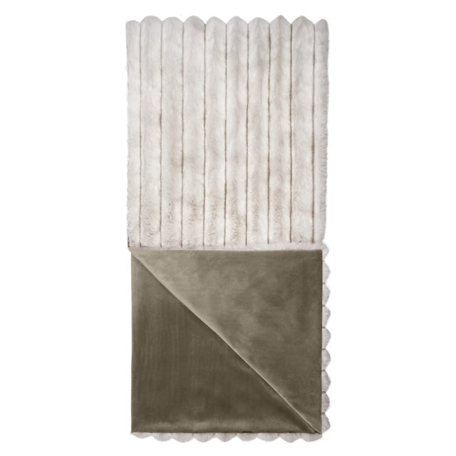 Sumptuous Summit fur throw blanket from D.V. Kap Home. The plush ivory faux fur throw, with its premium soft and...