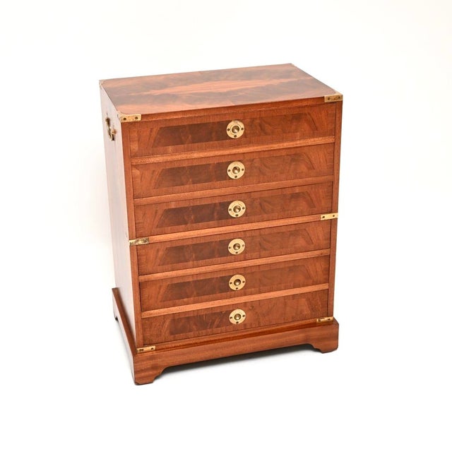 Vintage Military Campaign Chest of Drawers, 1930 For Sale - Image 10 of 10