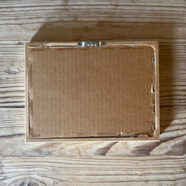 Hollywood Regency Professional Vintage Art Frame | Wood Painted in Silver, Cream, and Pale Blue For Sale - Image 3 of 3