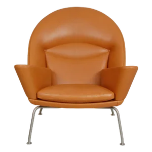Oculus Lounge Chair in Cognac Anilin Leather by Hans Wegner for Carl Hansen & Søn, 2000s