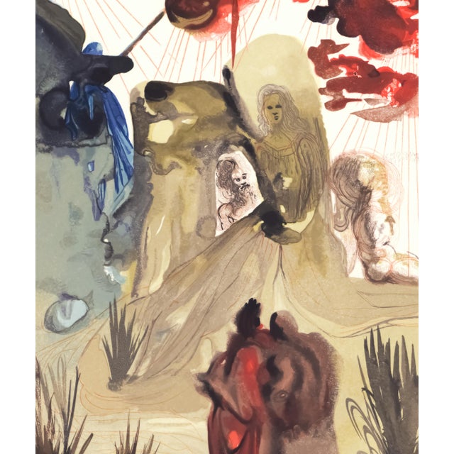 Salvador Dalí 1963 Dalí Divine Comedy Engraving Purgatoire Chant 28 "La Forêt Divine" (The Divine Forest) For Sale - Image 4 of 9