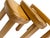 Wood Triangular Oak Nesting Tables from Pierre Chapo, 1970s, Set of 3 For Sale - Image 7 of 12