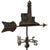 Metal Antique Three-Dimensional Copper Weathervane with Port Lighthouse, 1900s For Sale - Image 7 of 7