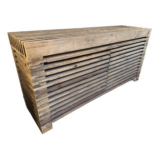 Restoration Hardware Reclaimed Timber Slat Sideboard For Sale