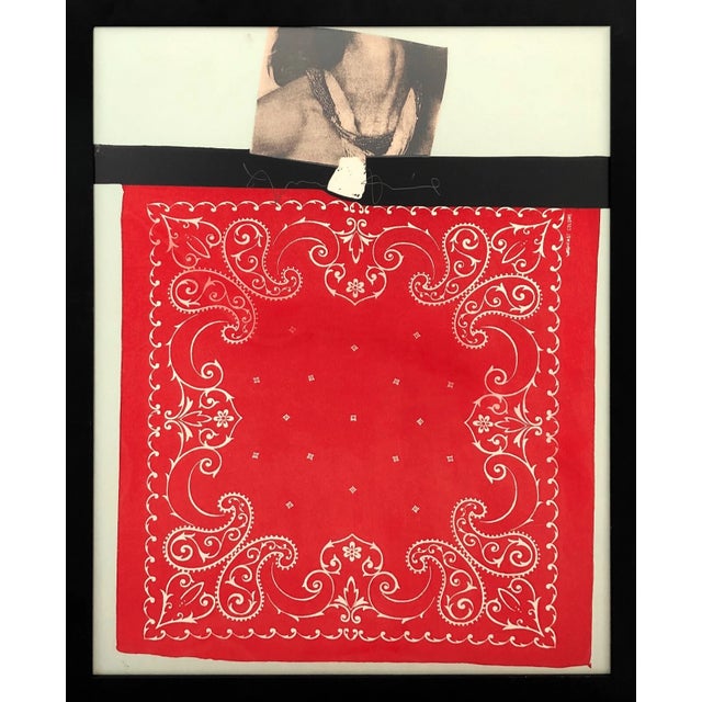 Screen print in colors on hand made wove paper. Hand signed on horizontal black bar by Jim Dine. Hand numbered 78/200...