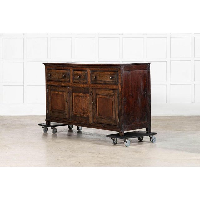 Late 18th Century 18th Century English Vernacular Oak Dresser Base, 1790s For Sale - Image 5 of 18
