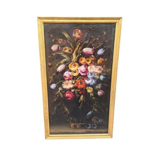 1960s J. Palomar, Floral Still Lifes, 1964, Oil on Canvas For Sale - Image 5 of 16