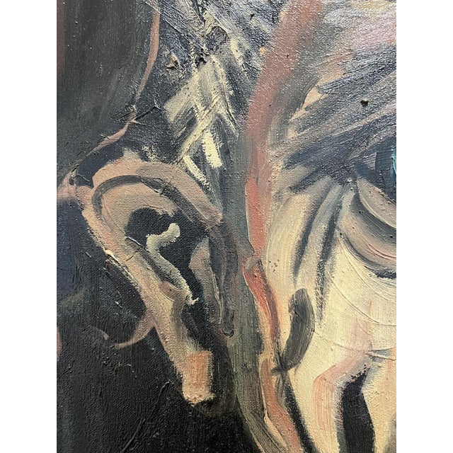 William Goliasch, L'Homme et Le Chat, Oil on Canvas, 1970s, Framed For Sale - Image 8 of 14