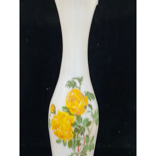 Glass Napoleon III Soliflore Vase in Yellow and White Opaline Glass, Late 19th Century For Sale - Image 7 of 12