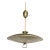 Vintage MCM 18" Brass Pull-Down Saucer Pendant Light For Sale