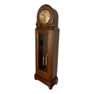Jauch Brothers Clock Factory German Antique Grandfather Clock For Sale