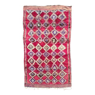 Antique Talsint Moroccan Rug 200 × 370 Cm – Rare Vintage Berber Carpet – Handwoven Atlas Wool For Sale