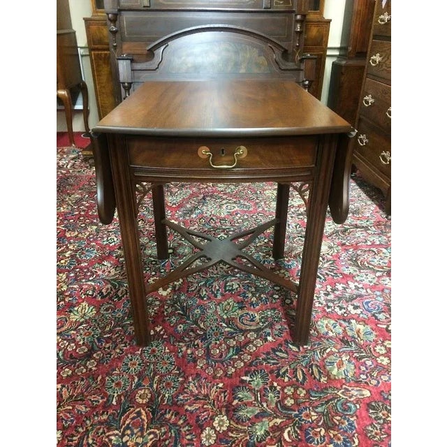 Vintage Pembroke End Table, Henkel Harris Furniture Spnea For Sale - Image 6 of 12
