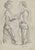 Pencil on paper. A spirited and incisive drawing by Mino Maccari, executed in pencil, depicting two male figures engaged...