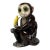 Mid-Century Japanese Porcelain Monkey Holding Banana Sculpture For Sale