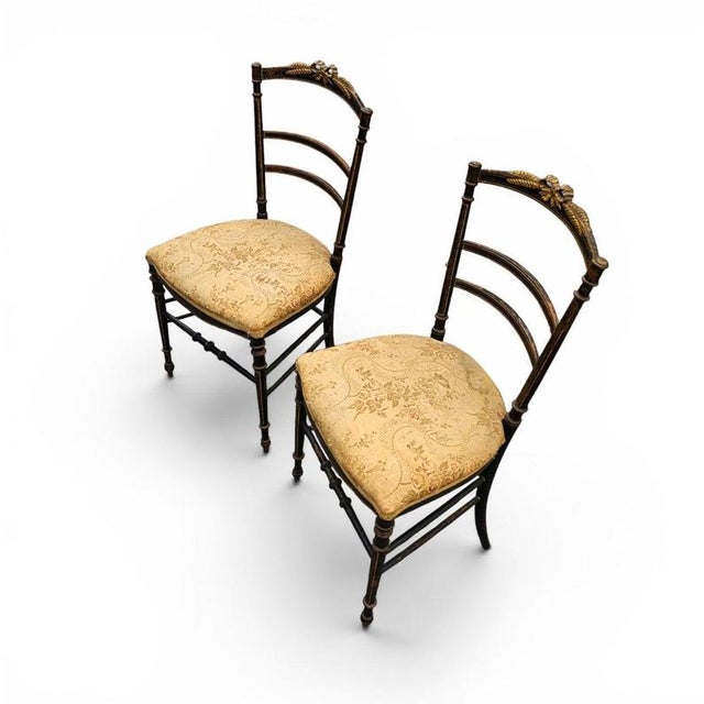 French Giltwood Salon Side Chairs, Set of 2 For Sale - Image 11 of 18