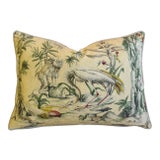 Brunschwig & Fils La Menagerie Venetian Mythical Creatures Feather/Down Pillow 24" X 17" For Sale