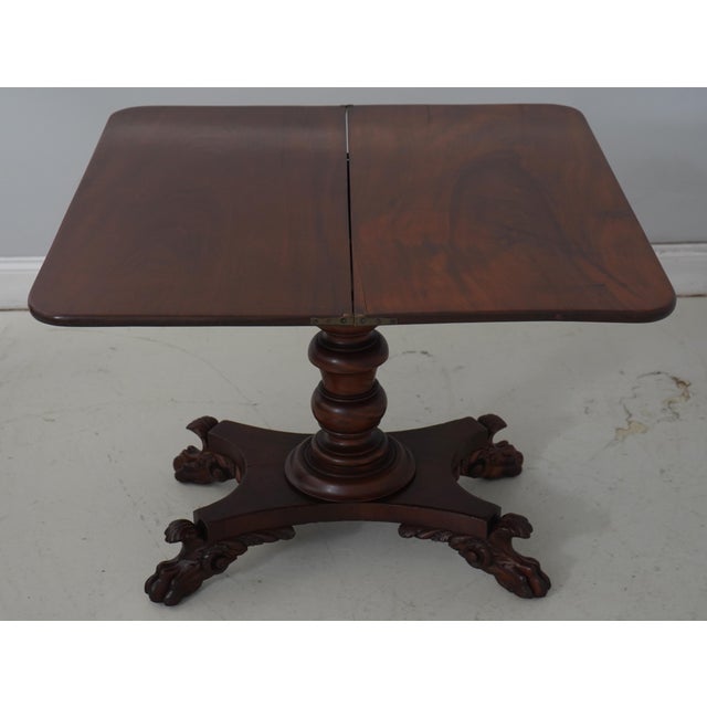 Wood Antique American Empire Mahogany Game Table For Sale - Image 7 of 18