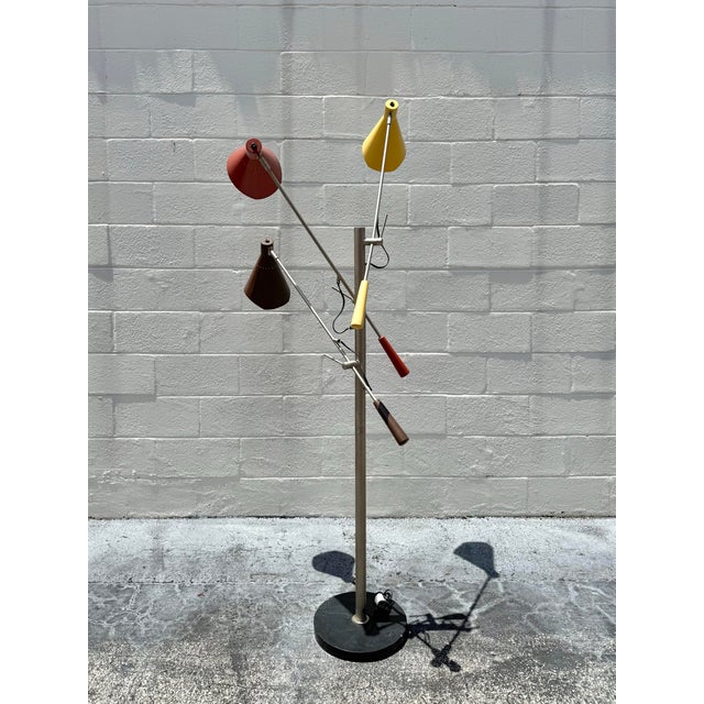 Mid 20th Century Vintage Mid-Century Modern Triennale Adjustable Floor Lamp For Sale - Image 5 of 7