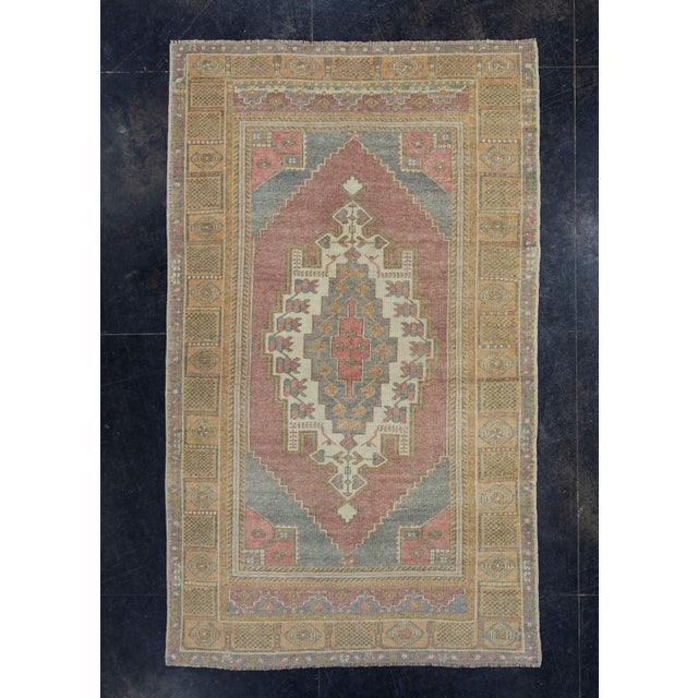 Brown Turkish Vintage Rug 4'3" x 7'1" #17109 For Sale - Image 8 of 8