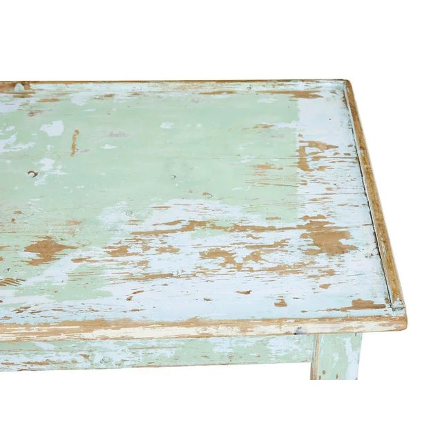 Swedish 19th century painted baking table circa 1880. Hand painted multi use table, which would have been used for baking...