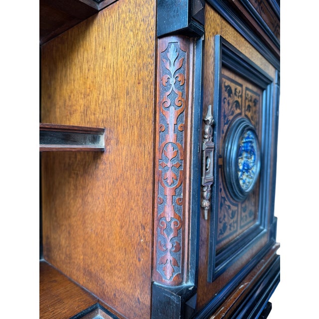 Late 20th Century Late 19th or Early 20th Century a Bruce James Talbert-Inspired Victorian Writing Desk For Sale - Image 5 of 18